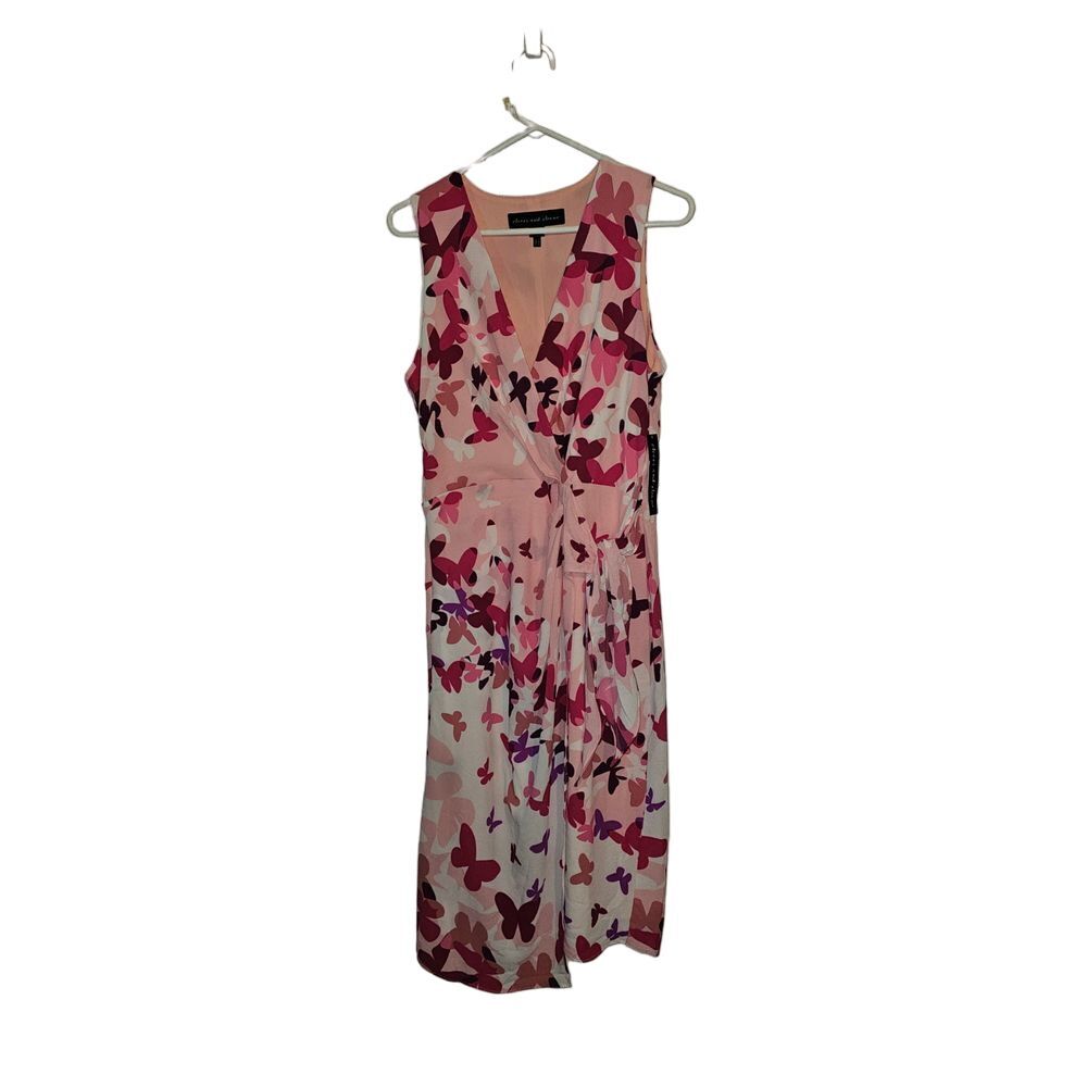 Clover And Sloane Womens Sleeveless Midi Fit & Flare Dress